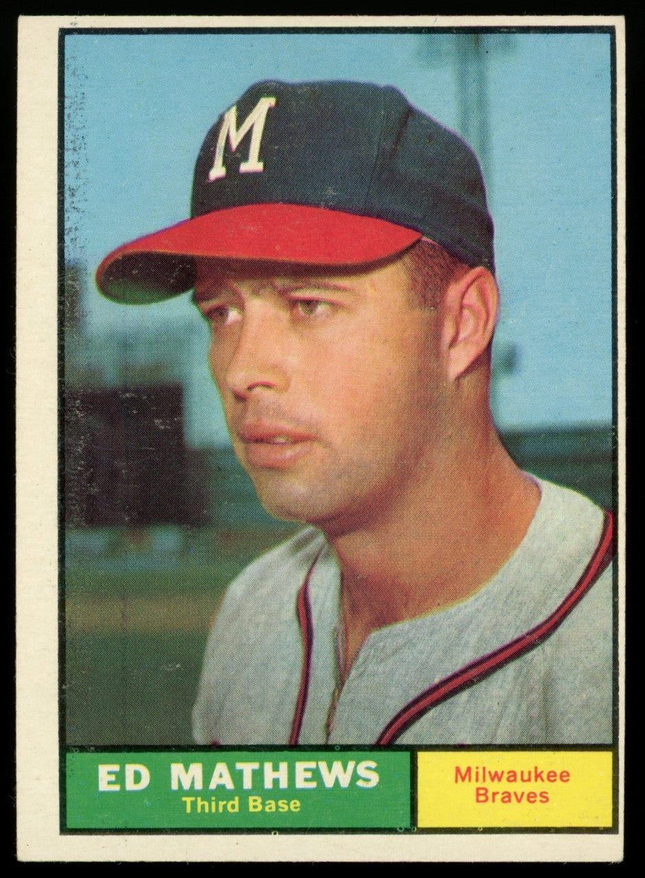 1961 Topps Ed Mathews EX-MT O/C #120