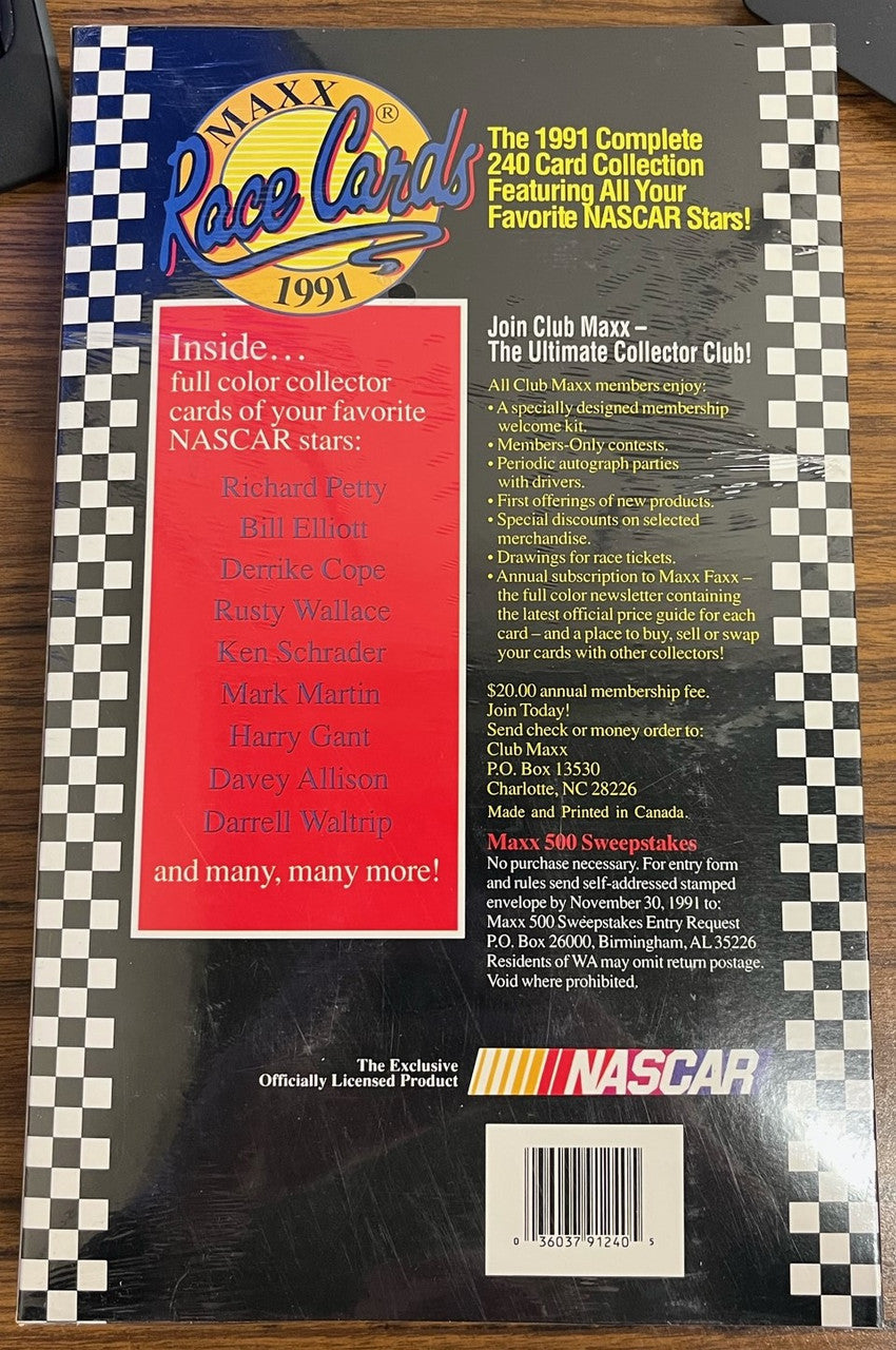 1991 Maxx Racing NASCAR 240 Card Complete Factory Set Sealed