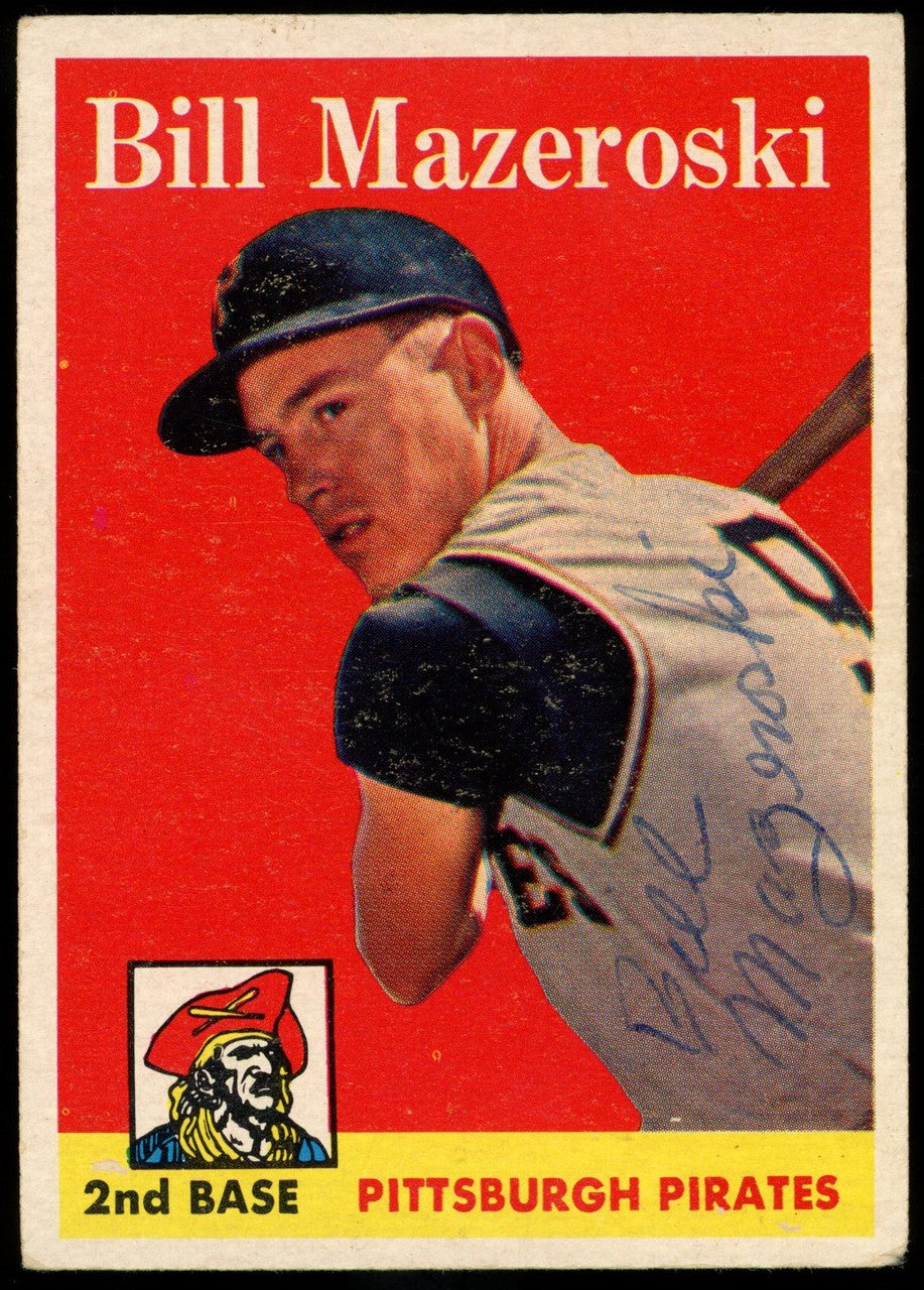 1958 Topps Bill Mazeroski #238 Auto JSA