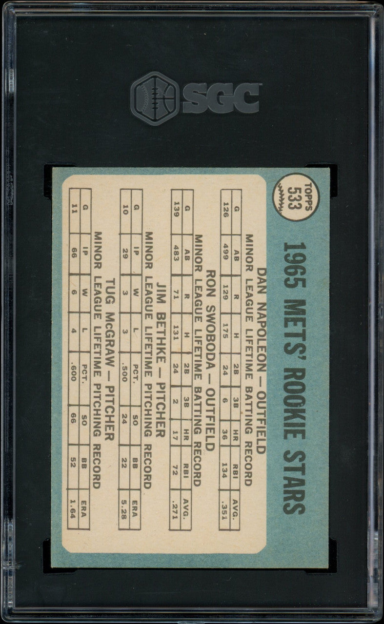 1965 Topps Rookie Stars Tug McGraw RC #533 SGC 7.5