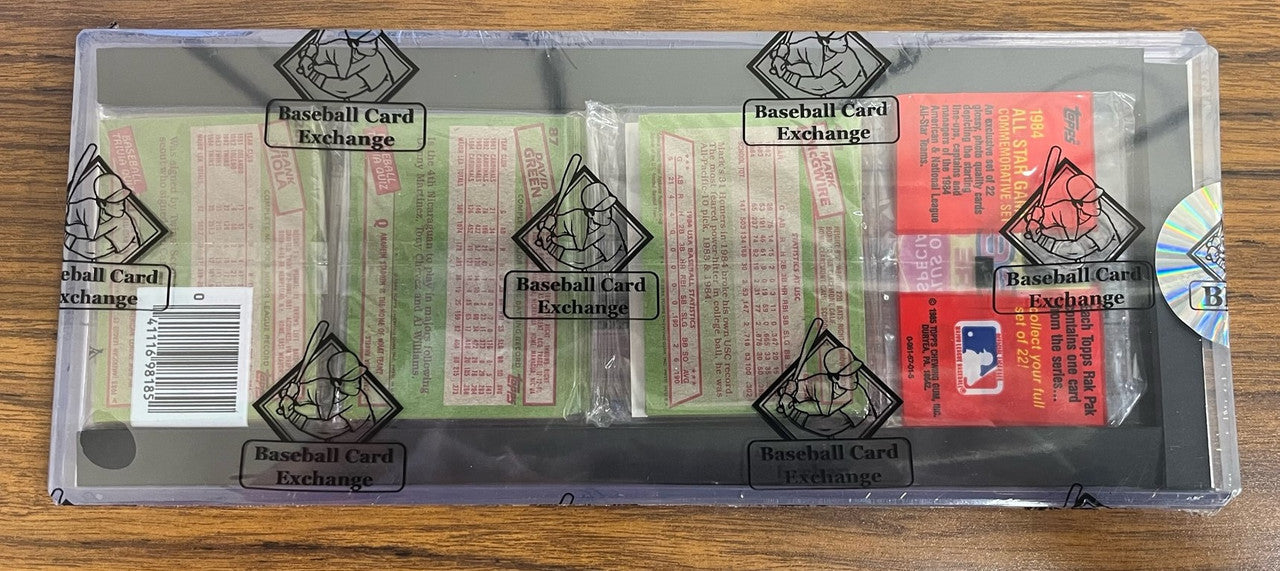 1985 Topps Baseball Sealed Rack Pack BBCE Wrapped McGwire RC on Back