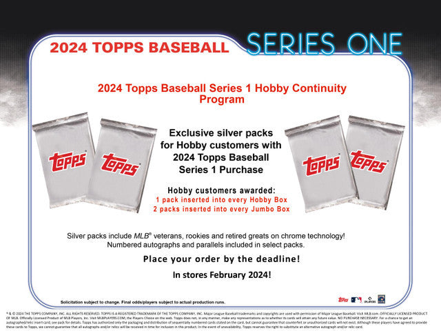 2024 Topps Series 1 Baseball Jumbo Hobby Box