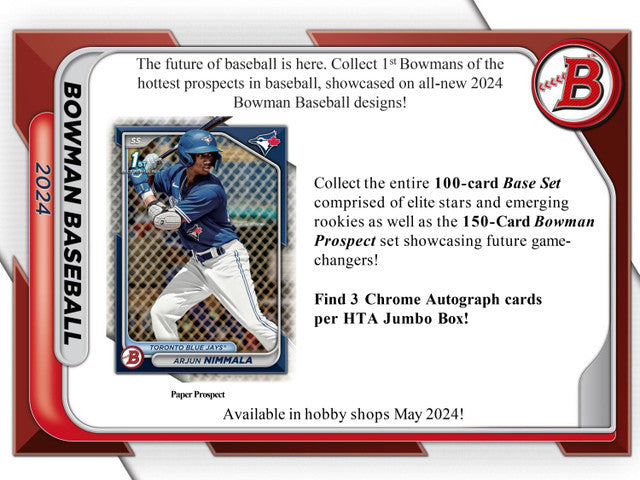 2024 Bowman Baseball Hobby Jumbo Box