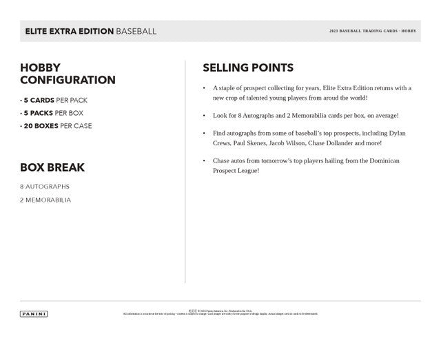 2023 Panini Elite Extra Edition Baseball Hobby Case (20)