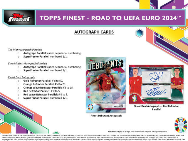 2023 Topps Finest Road to UEFA EURO 2024 Soccer Hobby Box