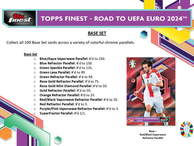 2023 Topps Finest Road to UEFA EURO 2024 Soccer Hobby Box