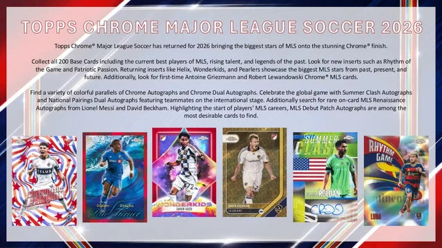 2026 Topps MLS Chrome Soccer Hobby Box