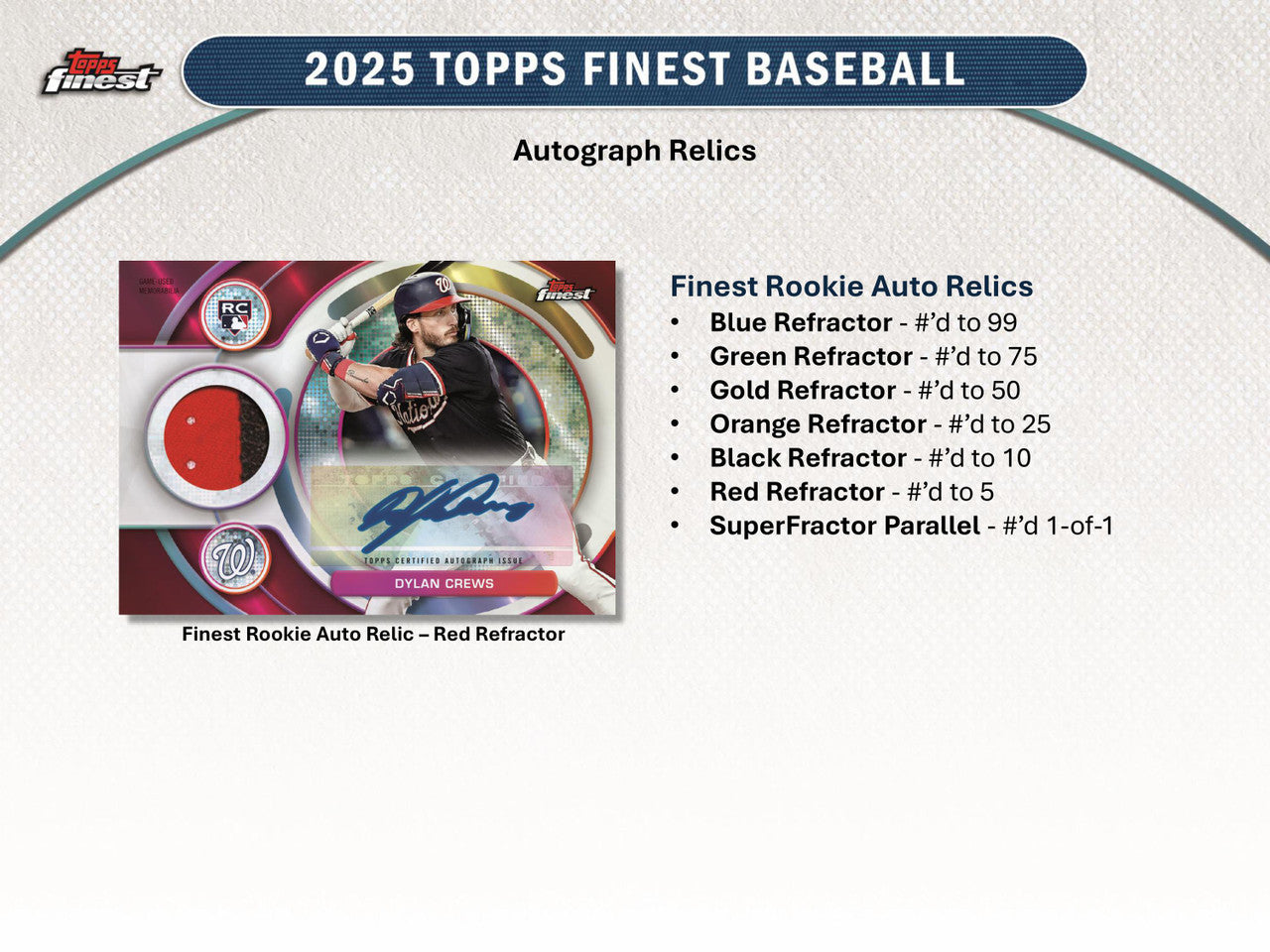 2025 Topps Finest Baseball Hobby Box