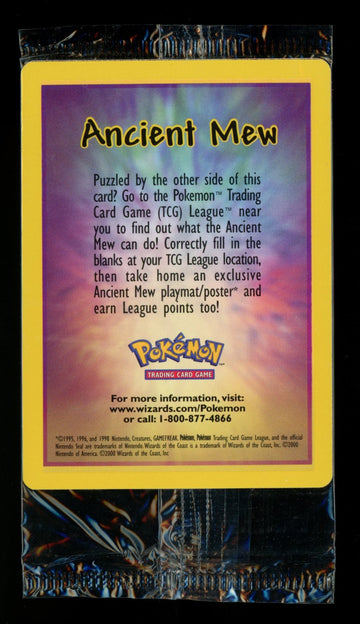Pokemon Ancient Mew Double Holo Sealed Movie Promo