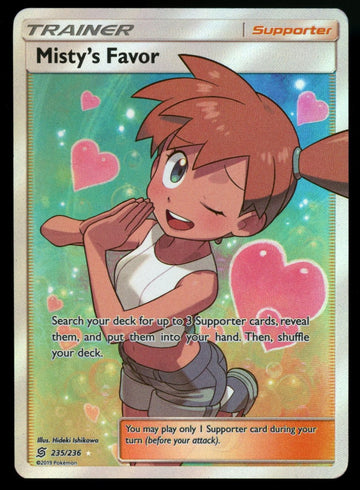 Pokemon Misty's Favor Unified Minds Full Art #235/236