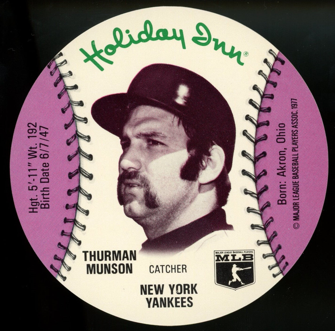 1977 Holiday Inn Thurman Munson MSA Disc