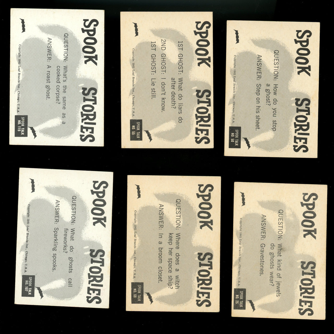 1960's Non-Sport Misc. 30 Card Lot Spook Stories James Bond Etc VG