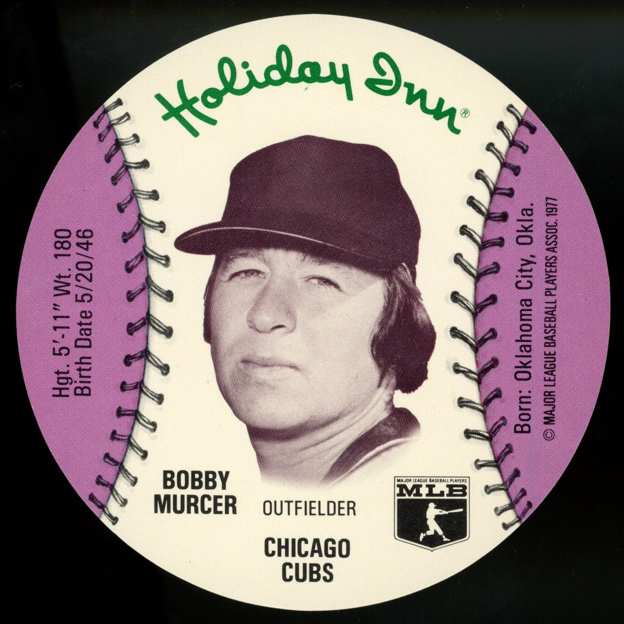 1977 Holiday Inn Bobby Murcer MSA Disc