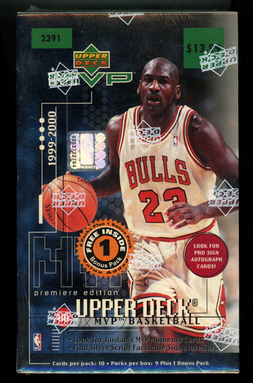 1999/00 Upper Deck MVP Basketball Box Factory Sealed 10 Packs