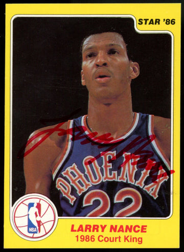 1986 Star Co. Larry Nance Court King #24 Auto JSA