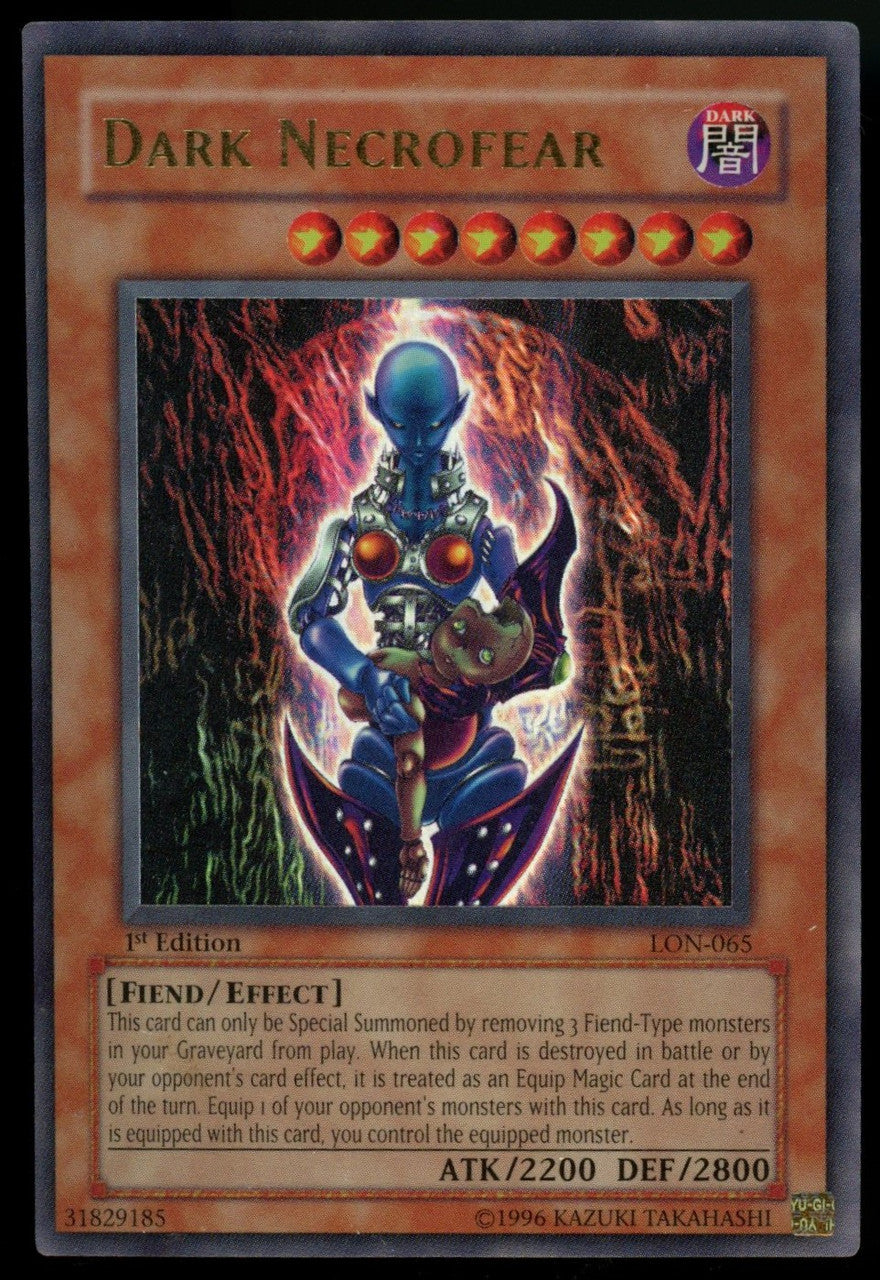 Yugioh Dark Necrofear 1st Edition Ultra Rare #LON-065