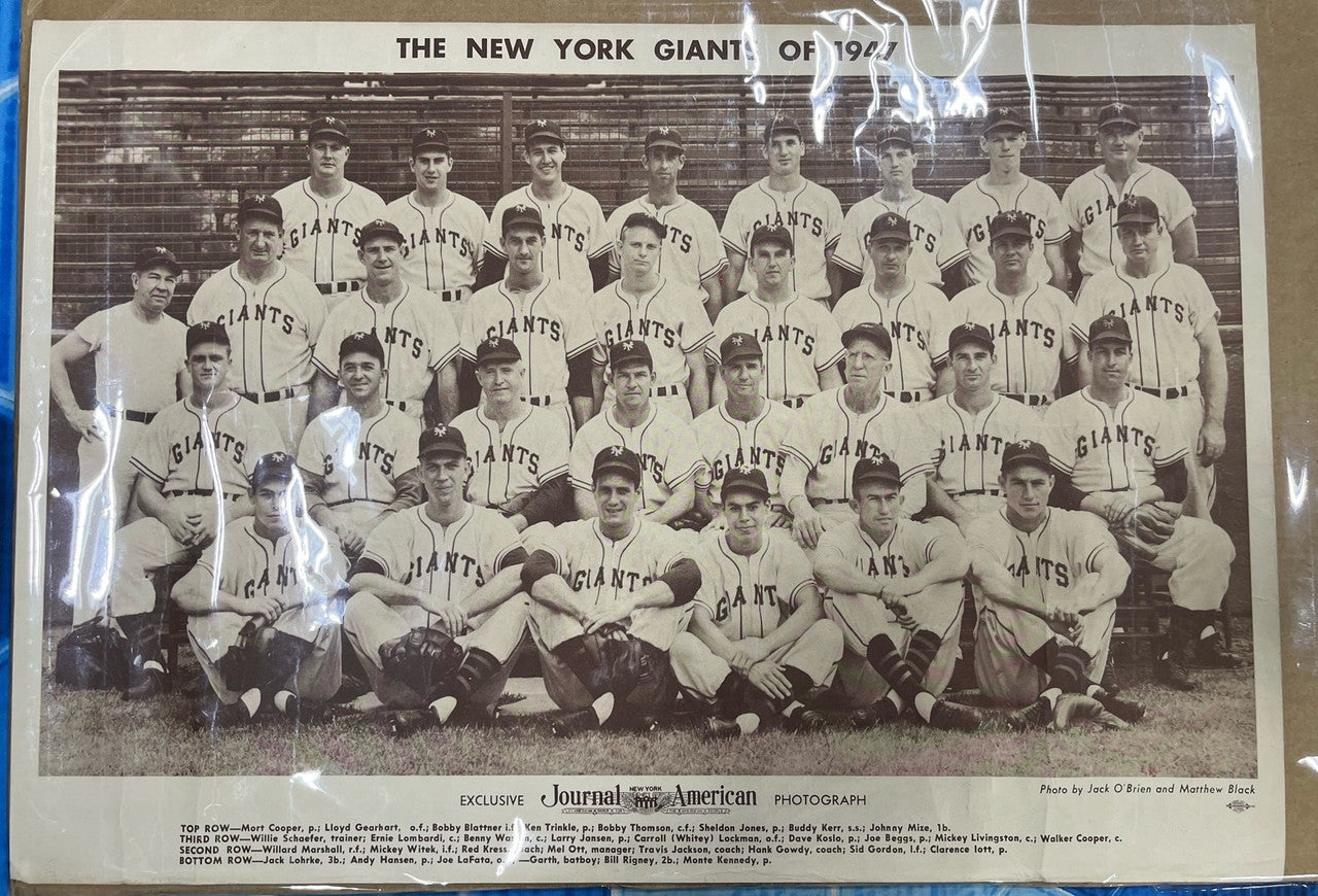 1947 Journal American New York Giants Baseball Premium