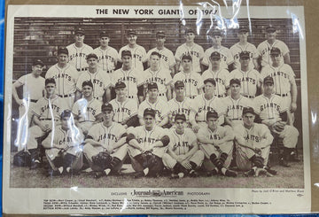 1947 Journal American New York Giants Baseball Premium