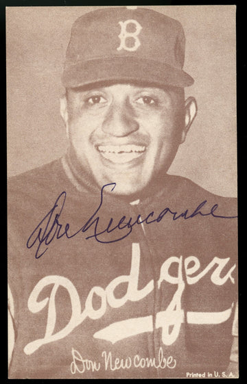 Don Newcombe Signed Autographed Exhibit Card JSA