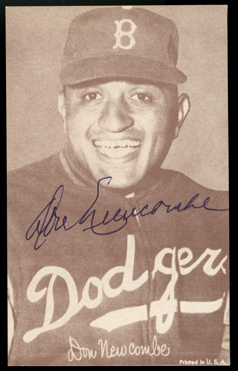 Don Newcombe Signed Autographed Exhibit Card JSA