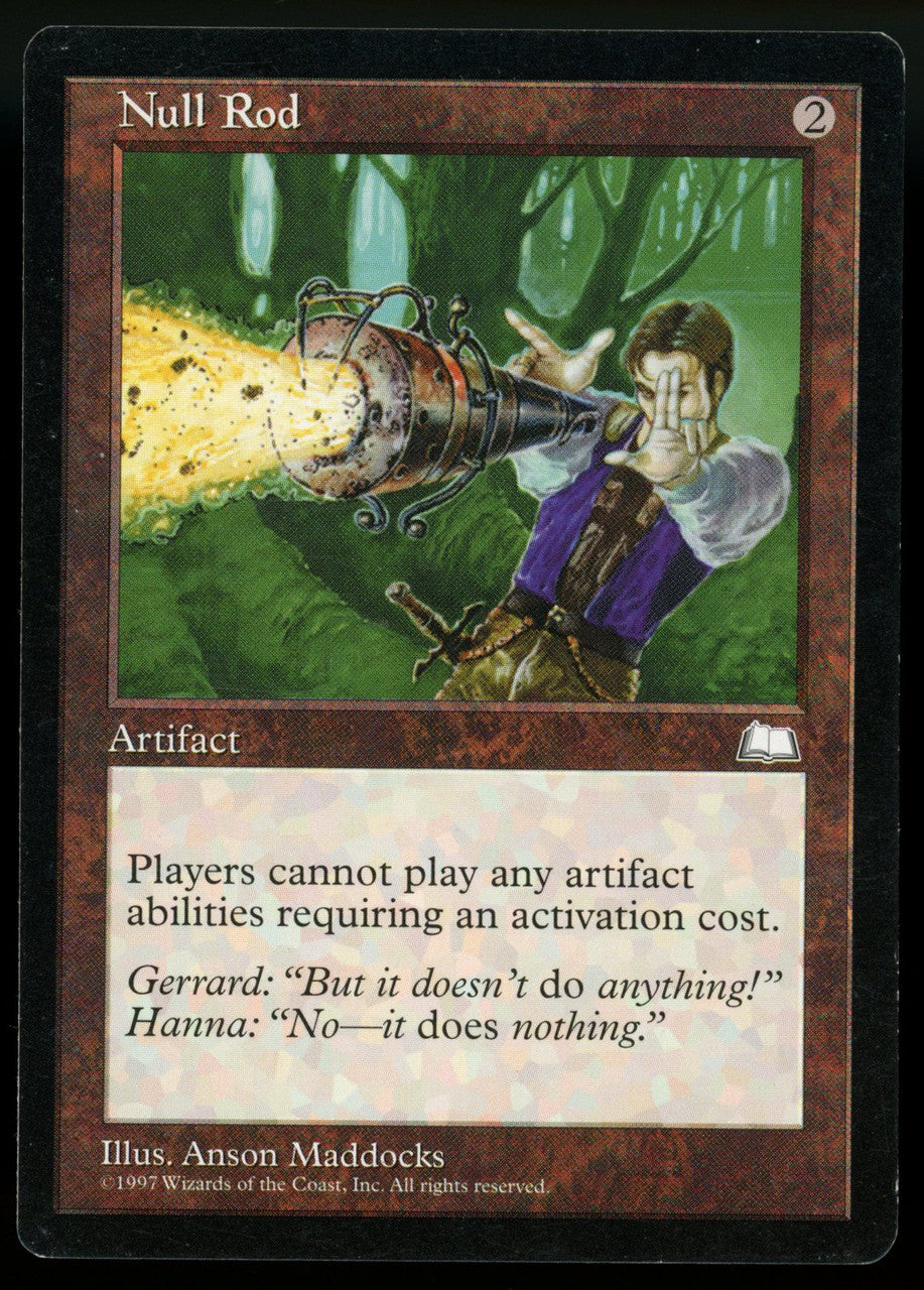 Magic the Gathering Weatherlight Null Rod Lightly Played