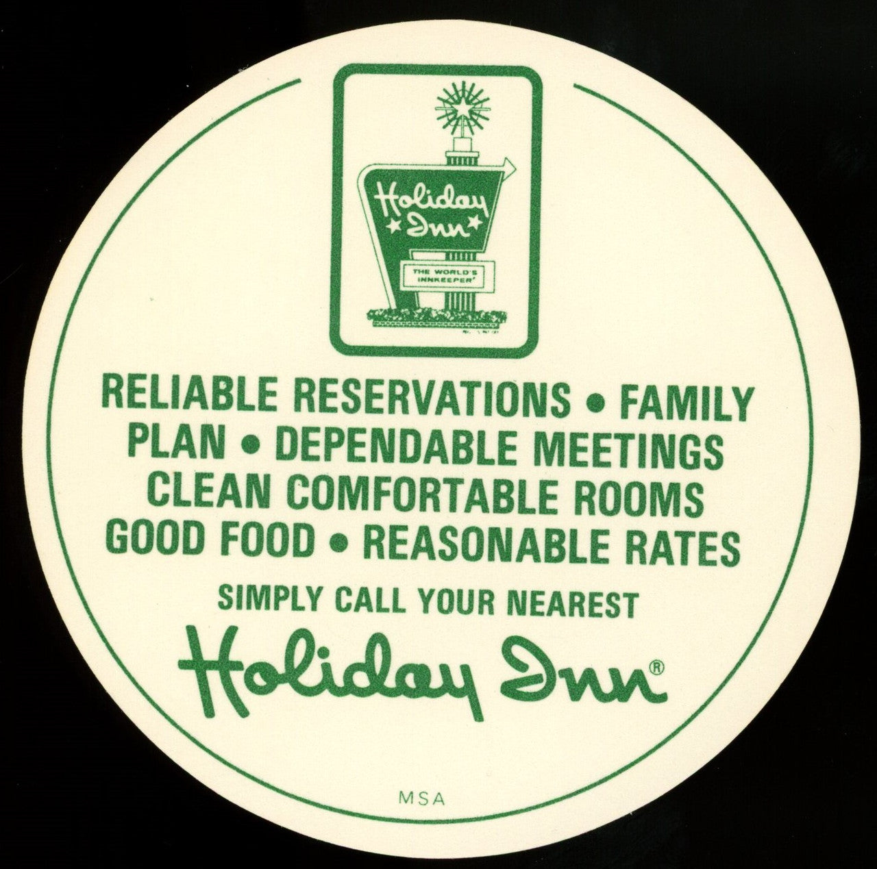 1977 Holiday Inn Jim Palmer MSA Disc