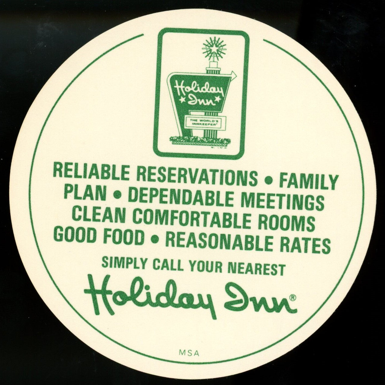 1977 Holiday Inn Tony Perez MSA Disc