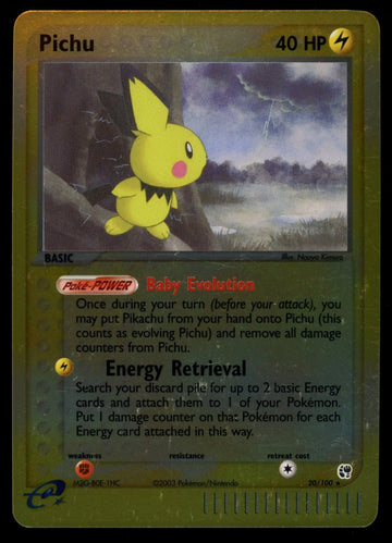 Pokemon Pichu (EX Sandstorm) Reverse Holo #20/100