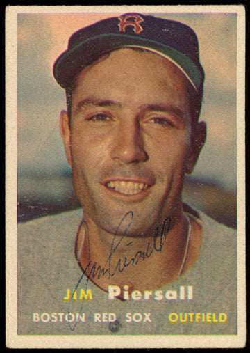 1957 Topps Jim Piersall #75 Auto JSA