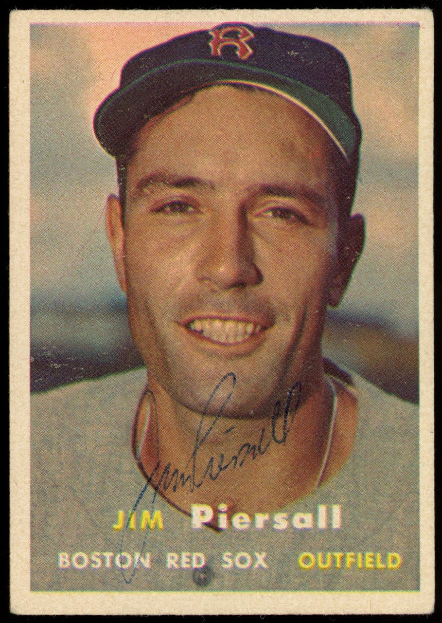 1957 Topps Jim Piersall #75 Auto JSA