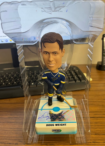 2001-02 Upper Deck Playmakers Doug Weight Autographed Bobblehead In Box