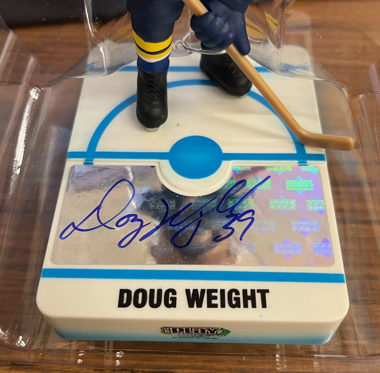 2001-02 Upper Deck Playmakers Doug Weight Autographed Bobblehead In Box