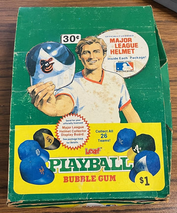 1980 Leaf Playball Baseball Helmets Box 23 Count Sealed