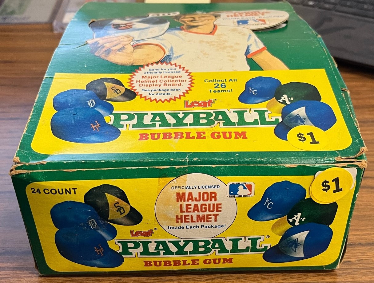 1980 Leaf Playball Baseball Helmets Box 23 Count Sealed