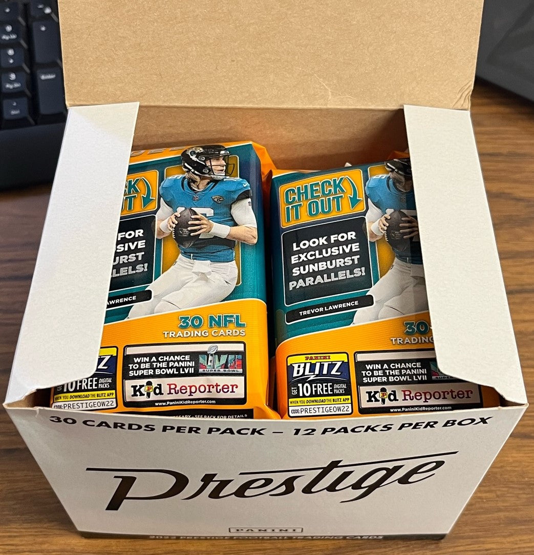 2022 Panini Prestige Football Jumbo Value Pack Box