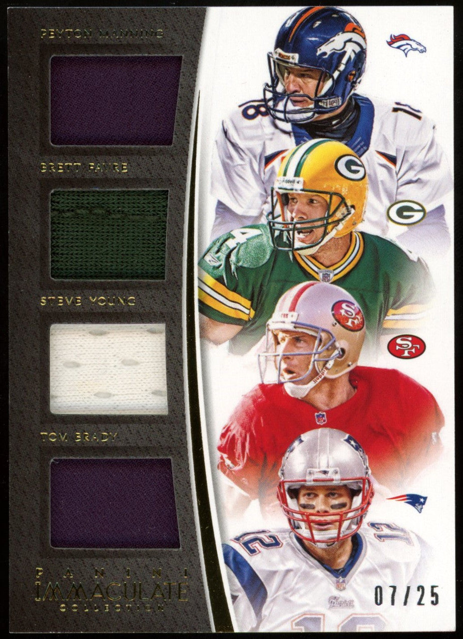 2015 Immaculate Manning/Favre/Montana/Brady Quad Jersey /25 #IQJ-MVP