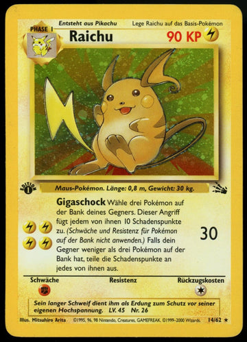 Pokemon: Raichu Fossil 1st Edition (German) #14/62