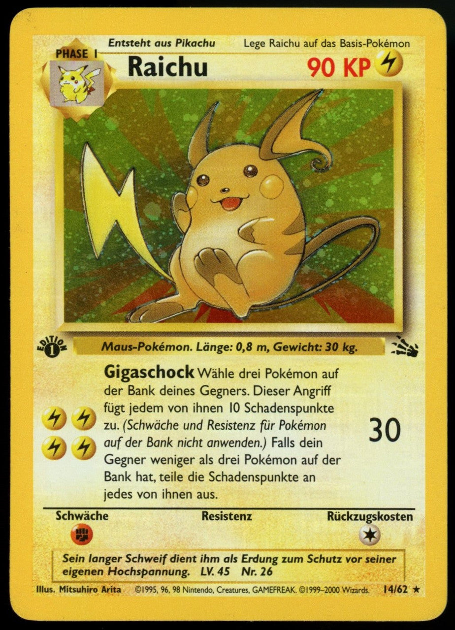 Pokemon: Raichu Fossil 1st Edition (German) #14/62