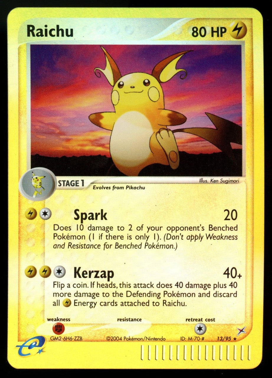 Pokemon Raichu Team Magma VS. Team Aqua Reverse Holo #13/95