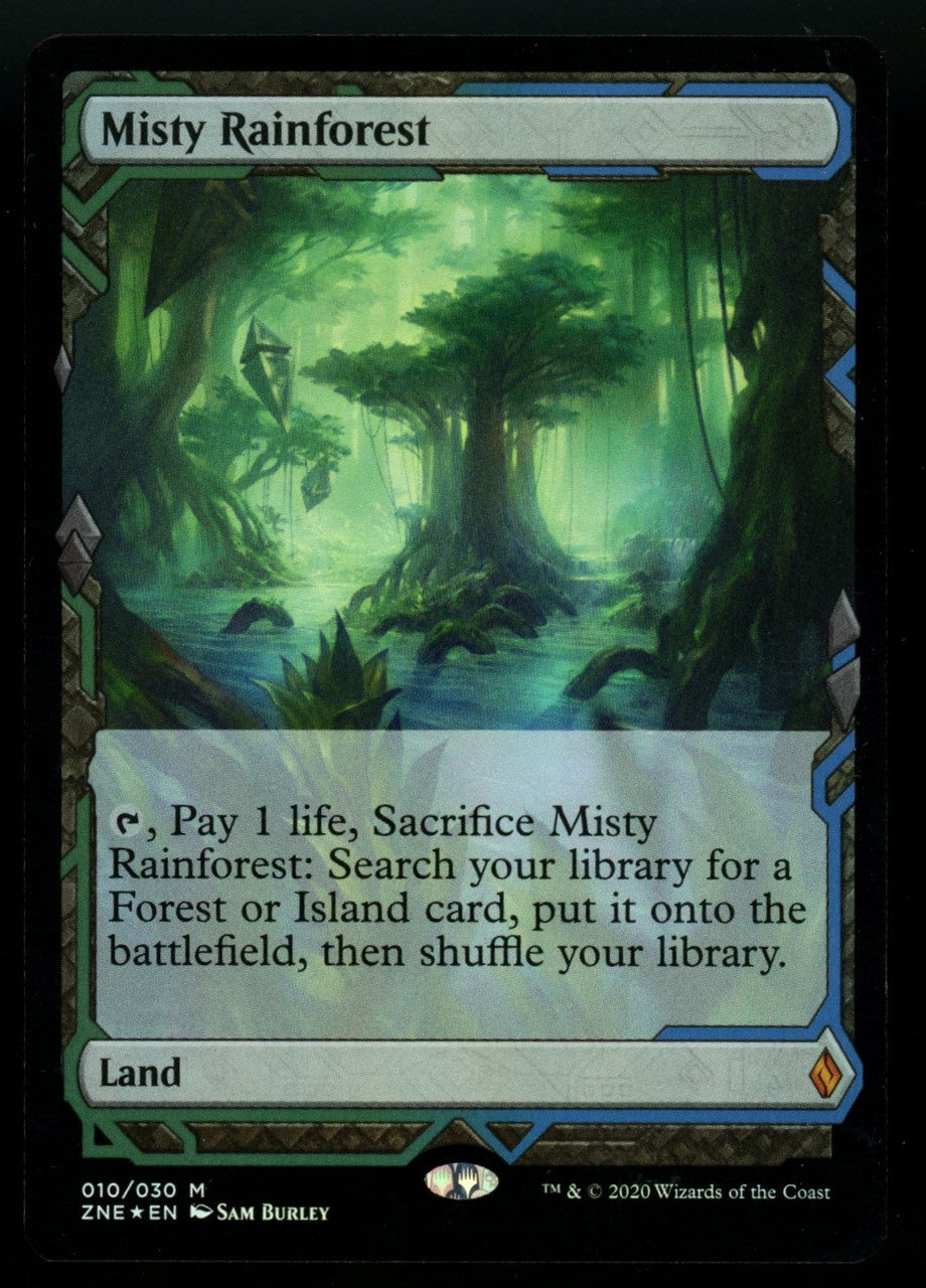MTG Magic Misty Rainforest Zendikar Rising Expedition Foil #010/030 "B"