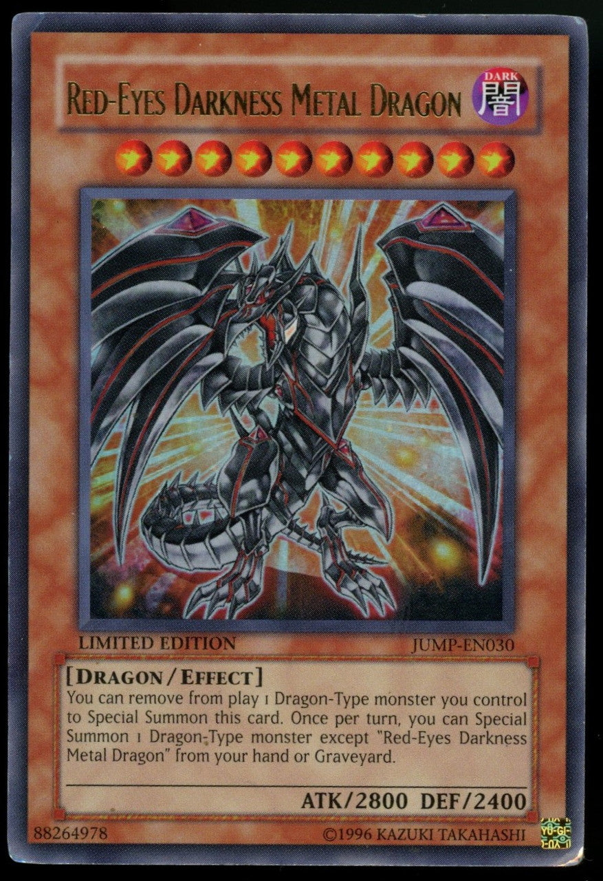 Yugioh Red-Eyes Darkness Metal Dragon Limited Edition #JUMP-EN030 (Damaged)
