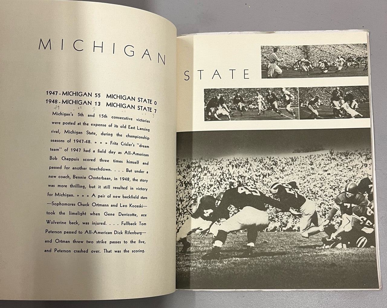 1949 University of Michigan Football Review Magazine