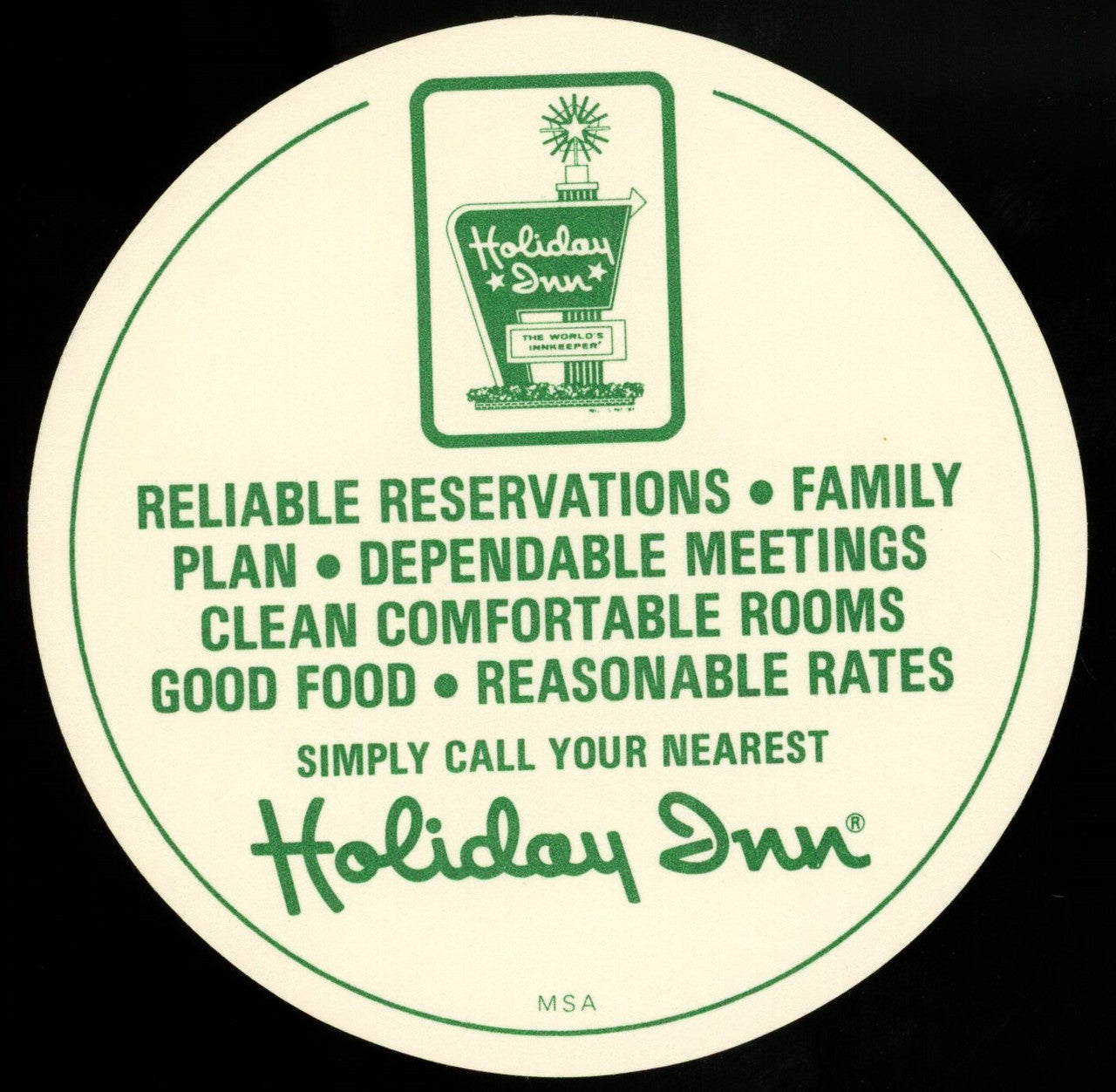 1977 Holiday Inn Brooks Robinson MSA Disc