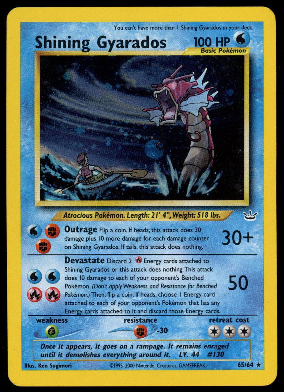 Pokemon Neo Revelation Shining Gyarados Unlimited Holofoil Lightly-Moderately Played