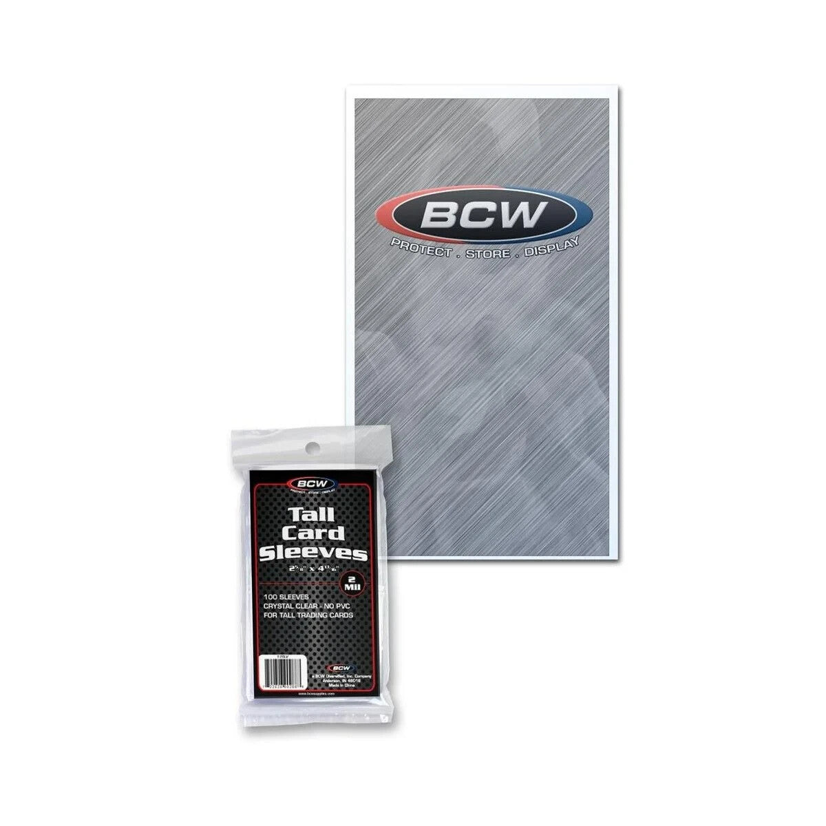 BCW Tall Card Sleeves 2Mil 100 Count