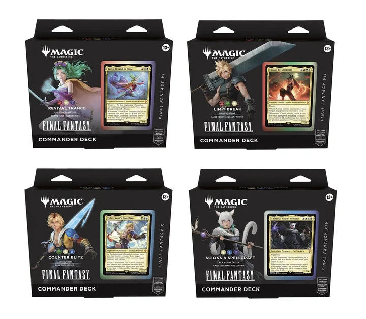 MTG: Final Fantasy Commander Deck 4ct Display