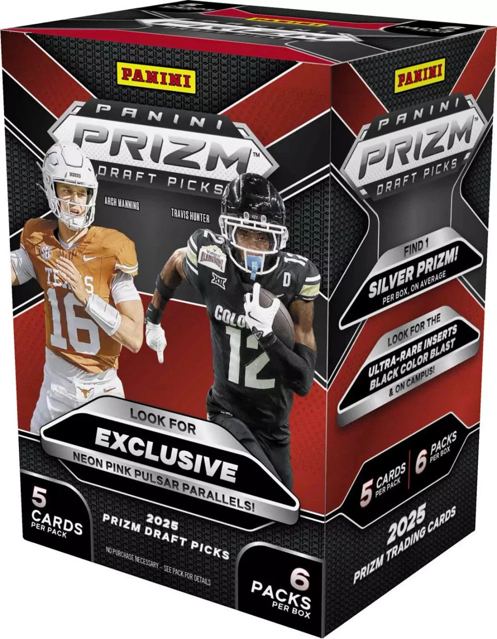 2025 Panini Prizm Draft Picks Collegiate Football Hobby Blaster Box
