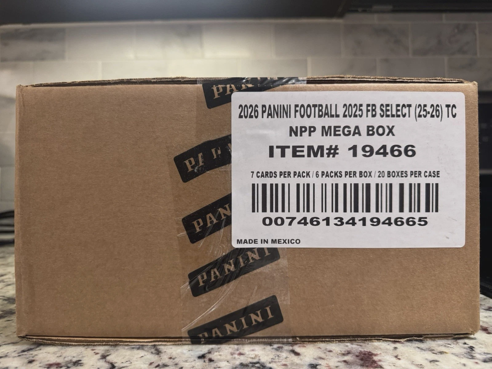 2025 Panini Select Football Mega Box (Pink Prizm) Case (20)