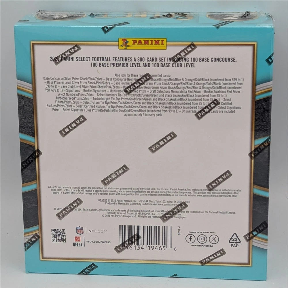 2025 Panini Select Football Mega Box (Pink Prizm) Case (20)