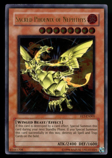 Yugioh Sacred Phoenix of Nephthys Ultimate Rare #FET-EN005